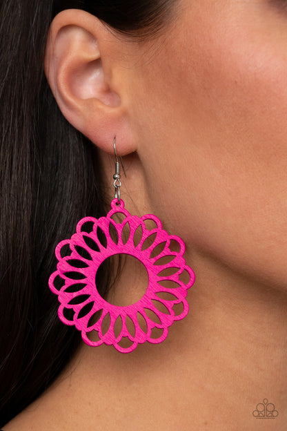 Dominican Daisy-Pink Earring