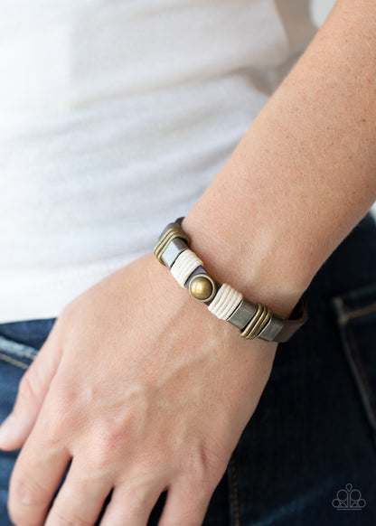 Rev It Up-Brown Urban Bracelet