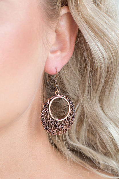 Grapevine Glamorous-Copper Earring