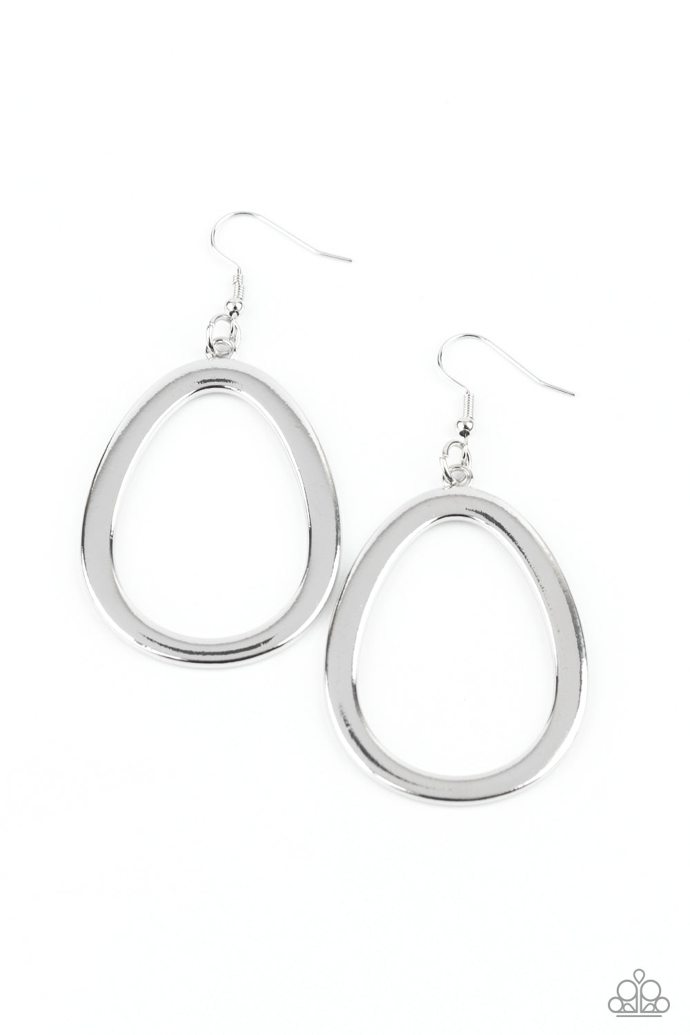 Casual Curves-Silver Earring