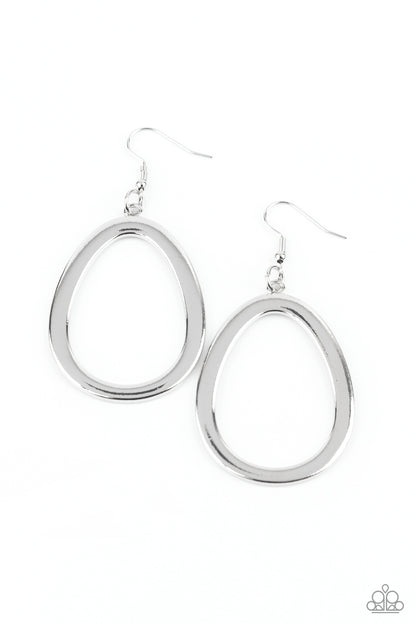 Casual Curves-Silver Earring