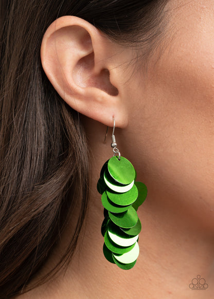 Now You SEQUIN It-Green Earring