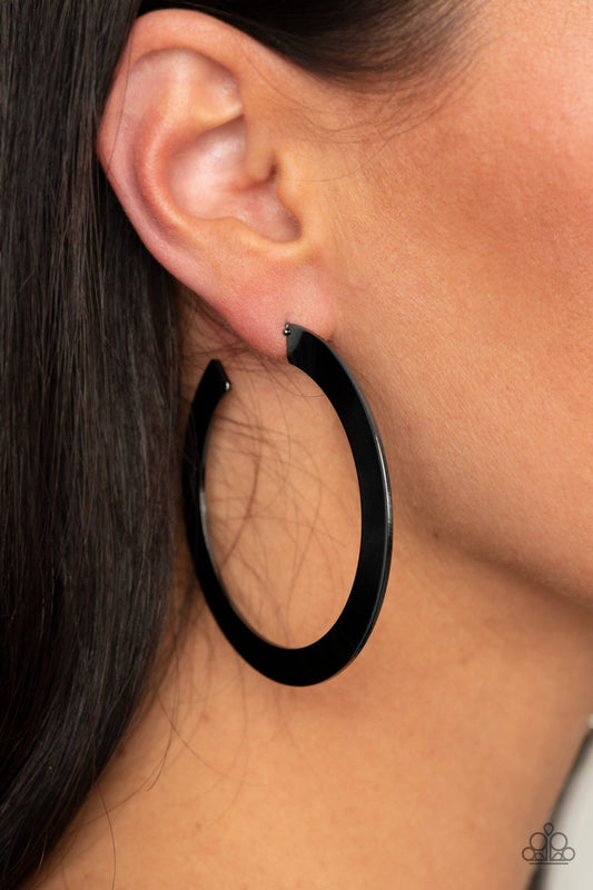 The Inside Track-Black Hoop Earring