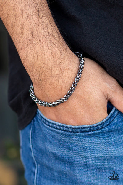 Knocked It Out Of The Park-Black Urban Bracelet