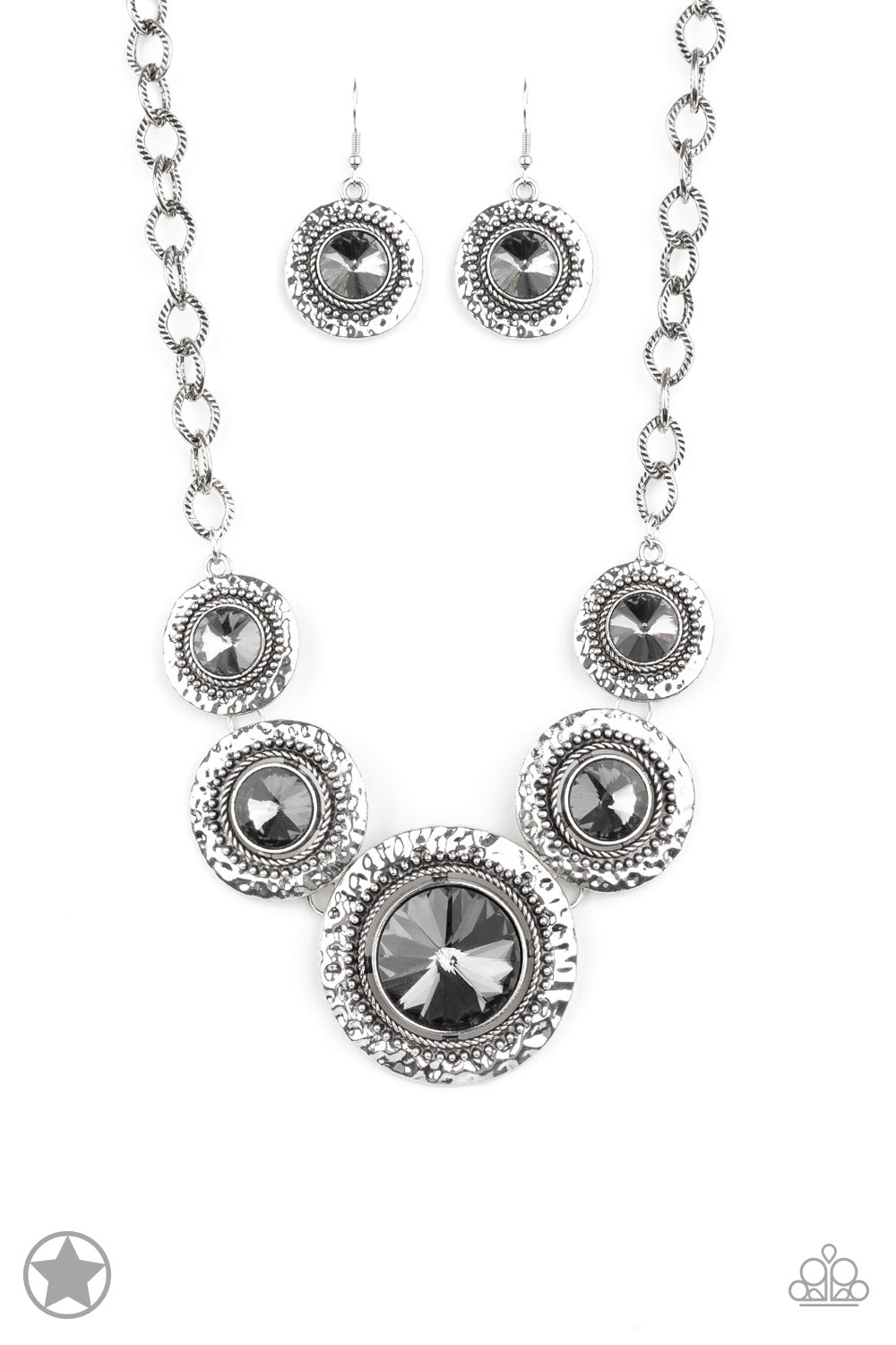 Global Glamour-Silver Blockbuster Necklace