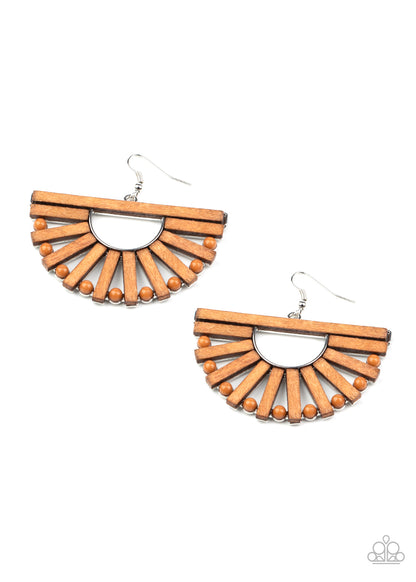 Wooden Wonderland-Brown Earring