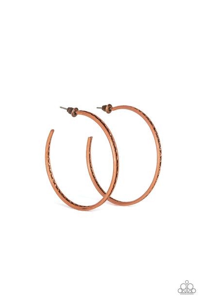 Texture Tempo-Copper Earrings