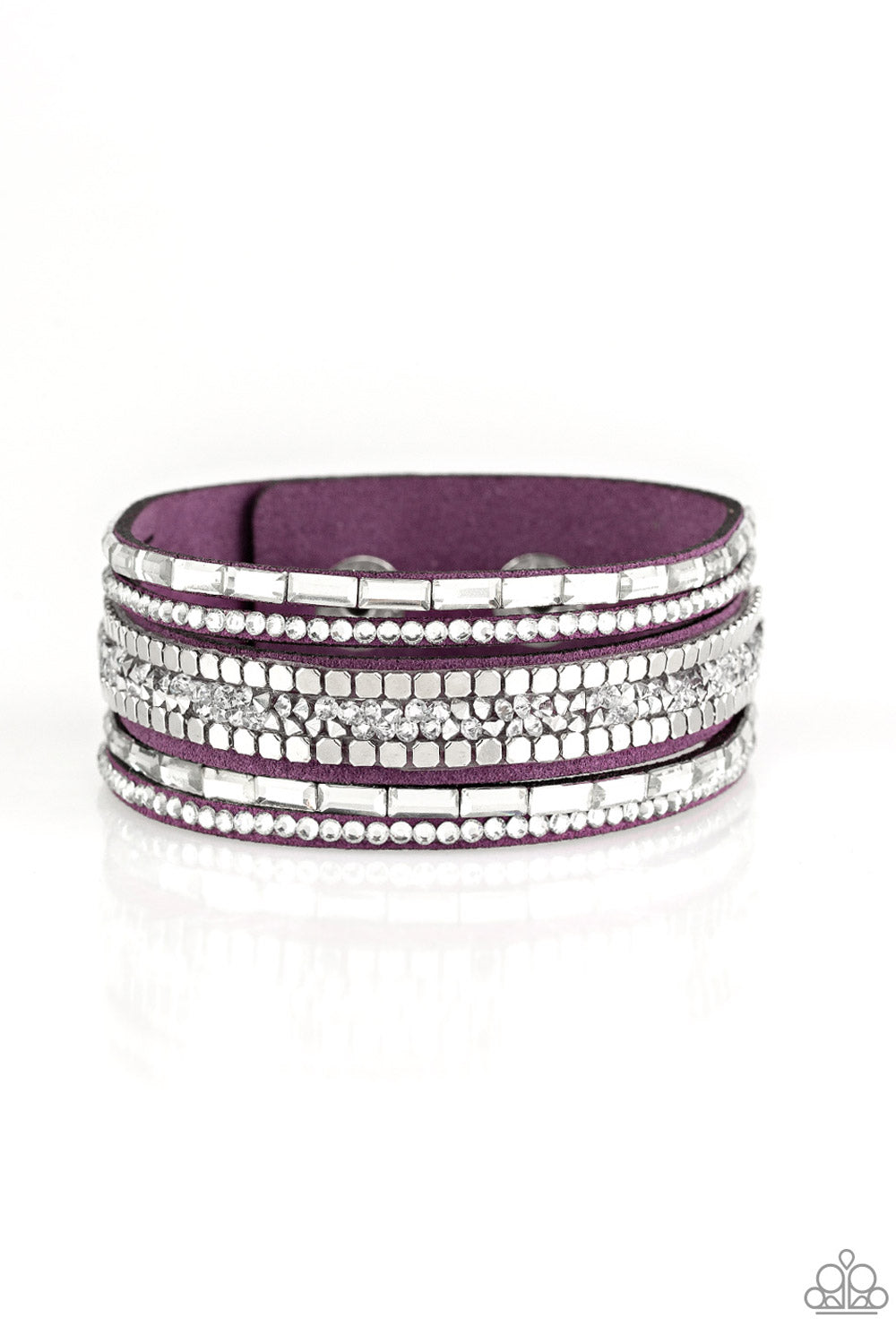 Rebel In Rhinestones-Purple Bracelet