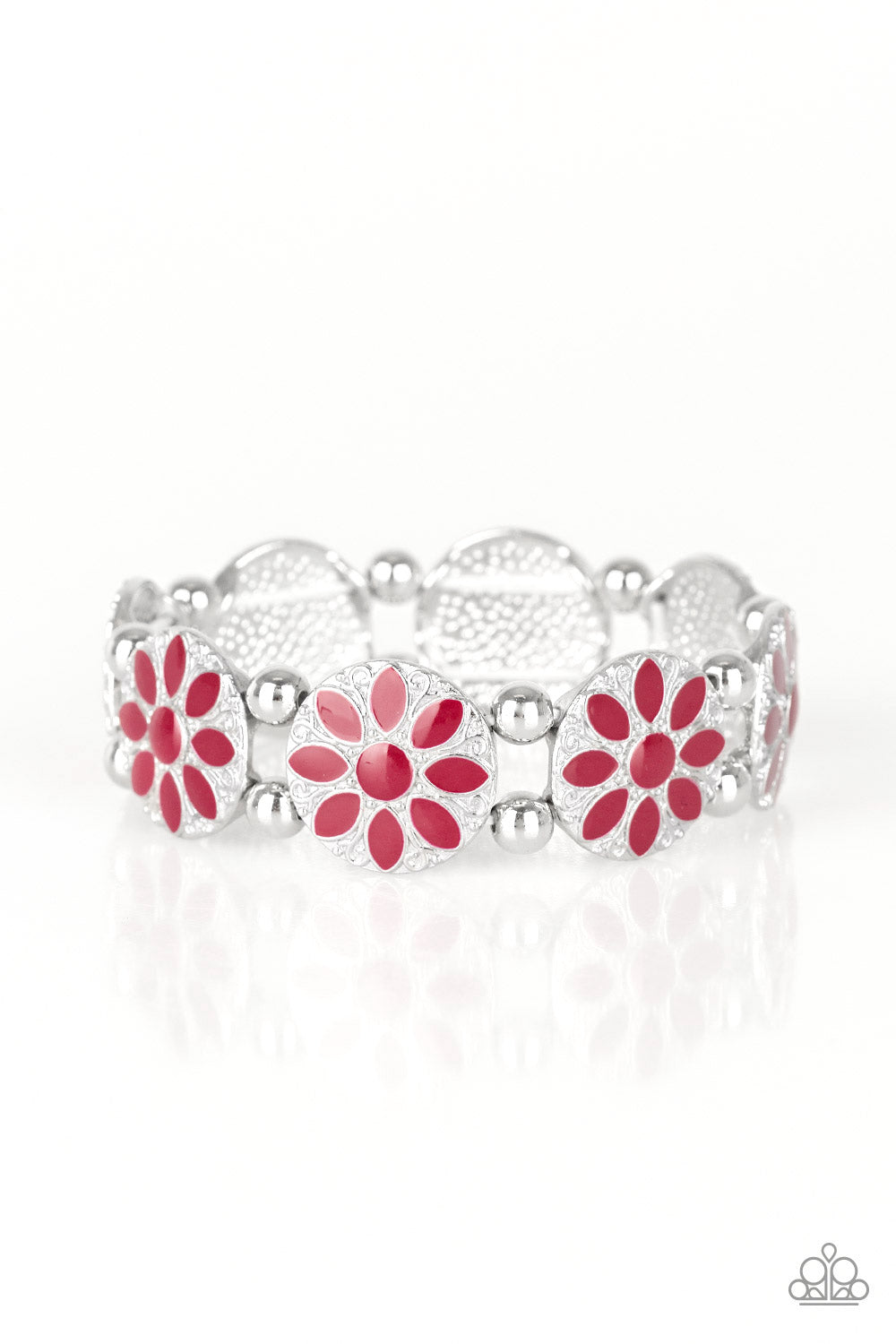 Dancing Dahilas-Red Bracelet