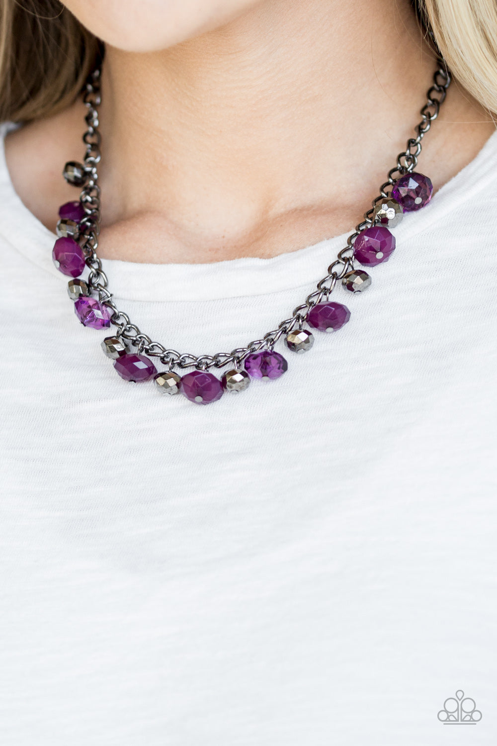 Runway Rebel-Purple Necklace