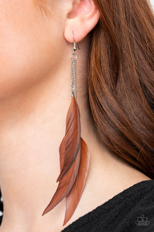 West Side Western-Brown Earring