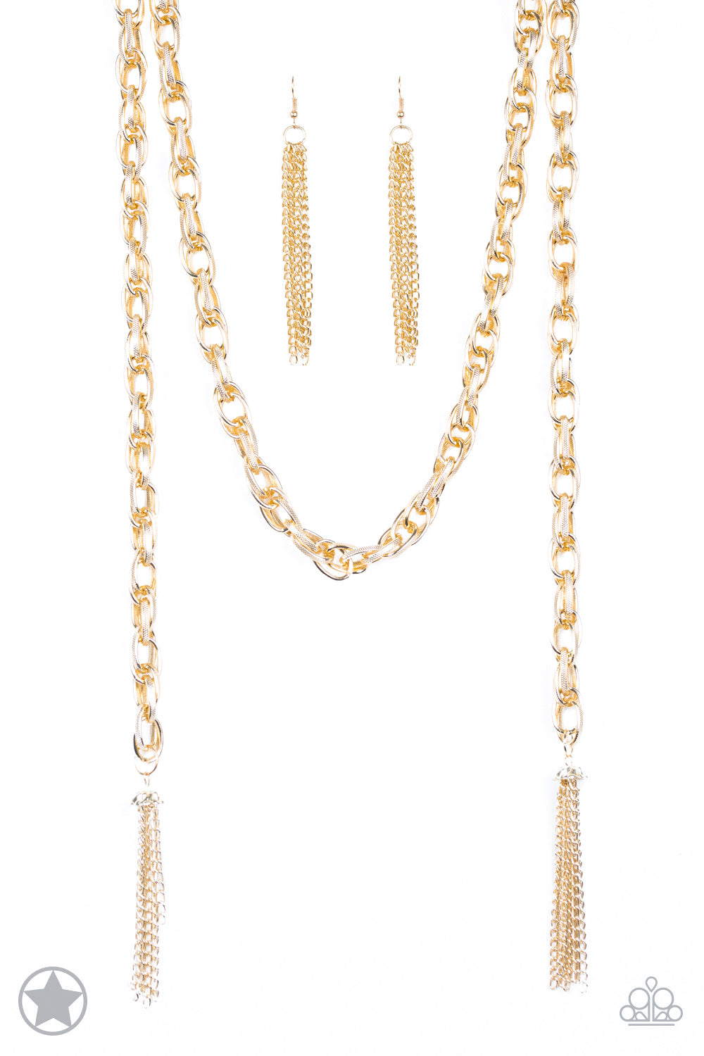 SCARFed for Attention-Gold Blockbuster Necklace