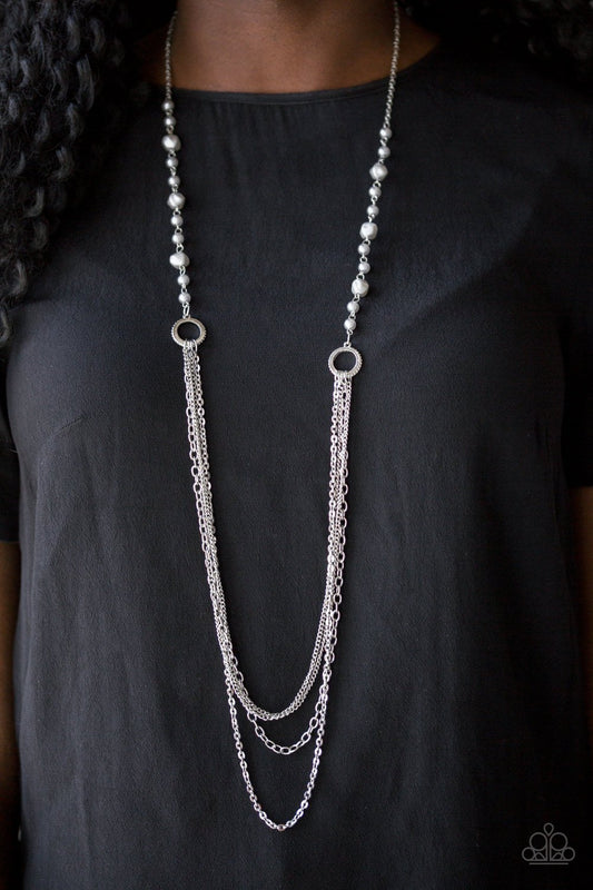 Contemporary Candence-Silver Necklace