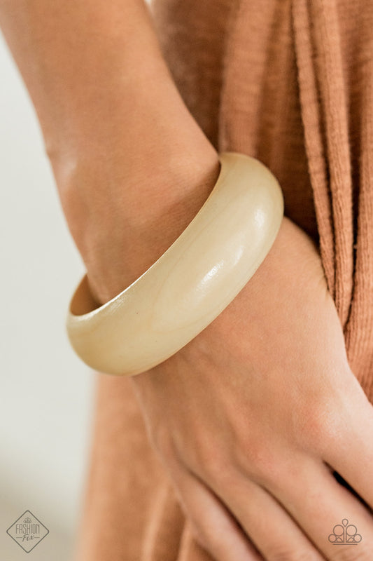 Whimsically Woodsy-White Bracelet