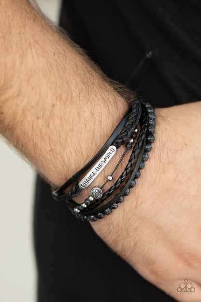 Change The World-Black Urban Bracelet