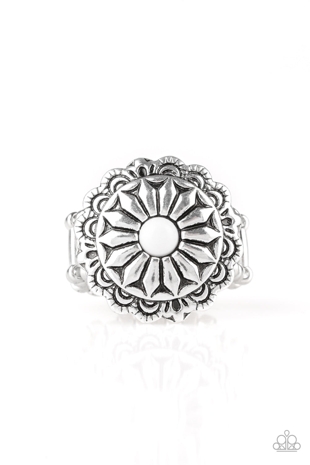 Daringly Daisy-White Ring