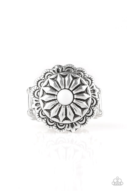 Daringly Daisy-White Ring