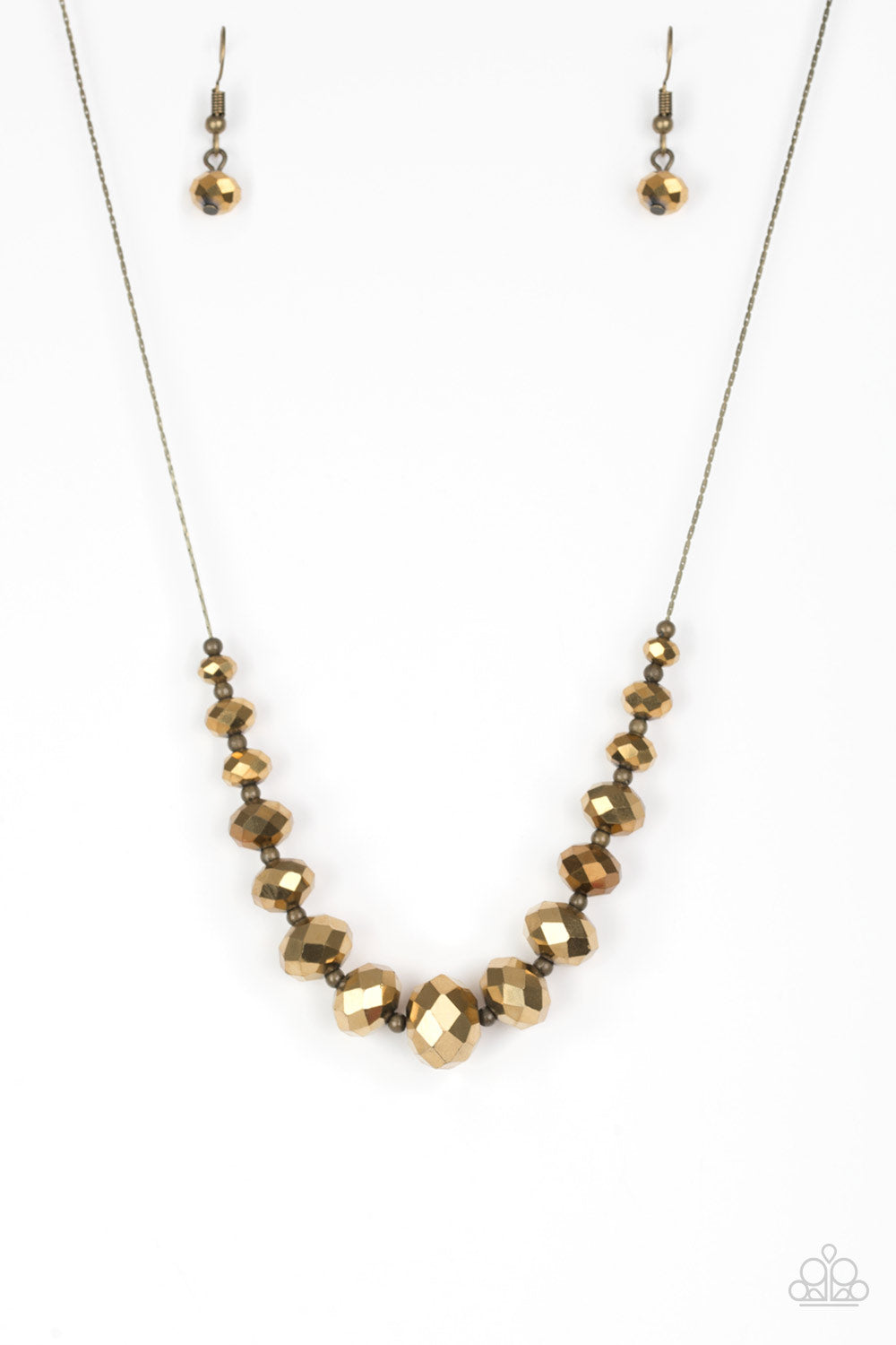 Crystal Carriages Necklace-Brass