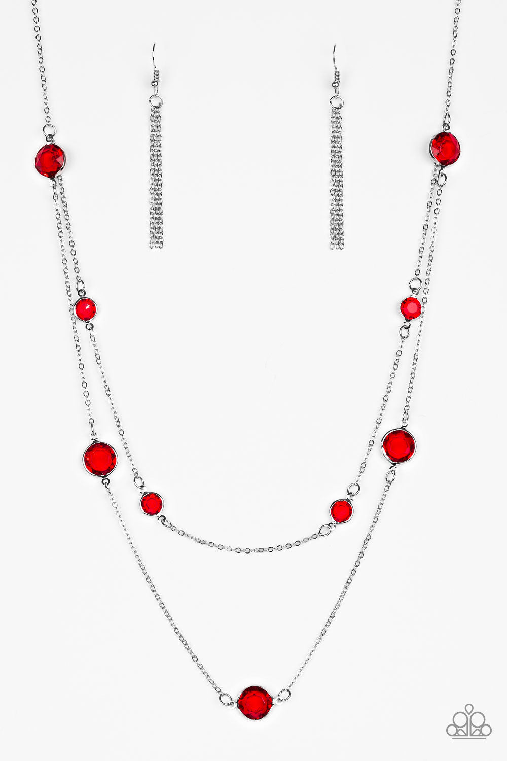 Raise Your Glass-Red Necklace