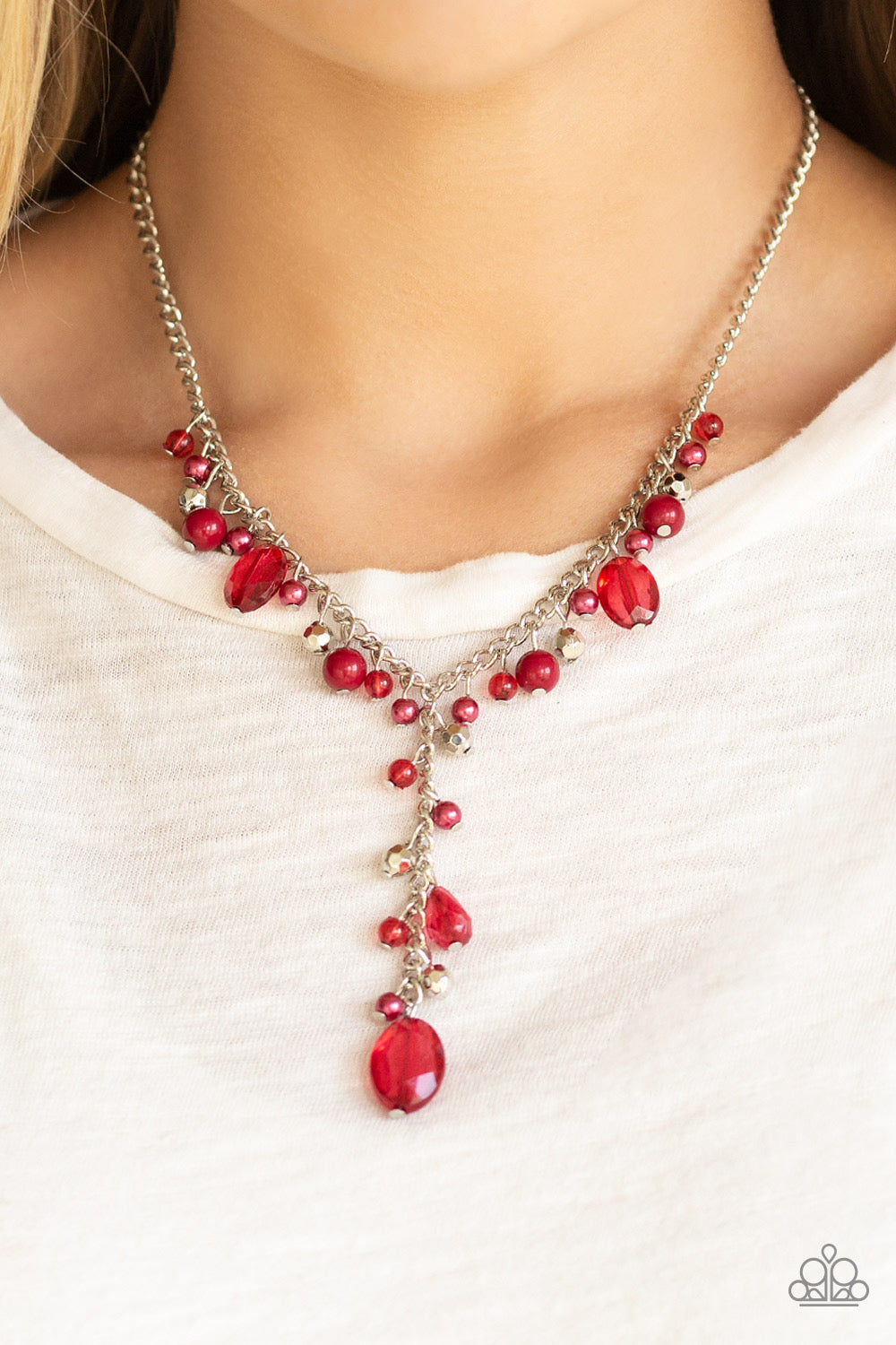 Crystal Couture-Red Necklace