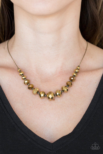 Crystal Carriages Necklace-Brass