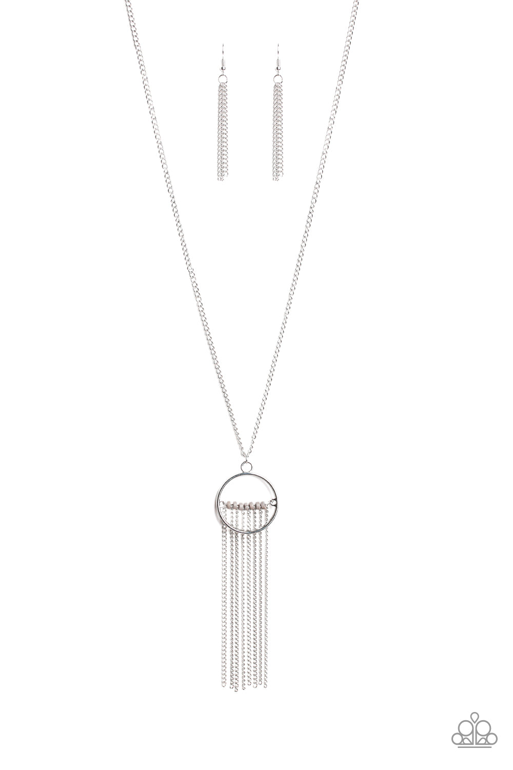 Terra Tassel-Silver Necklace