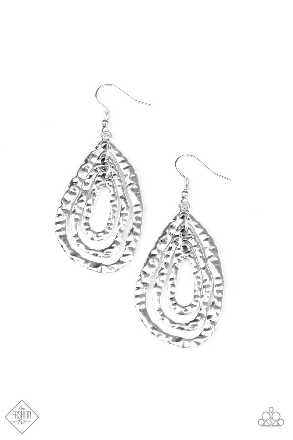 Metallic Meltdown-Silver Earring