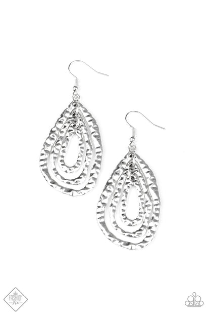 Metallic Meltdown-Silver Earring