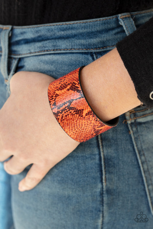 Its a Jungle Out There-Orange Urban Bracelet