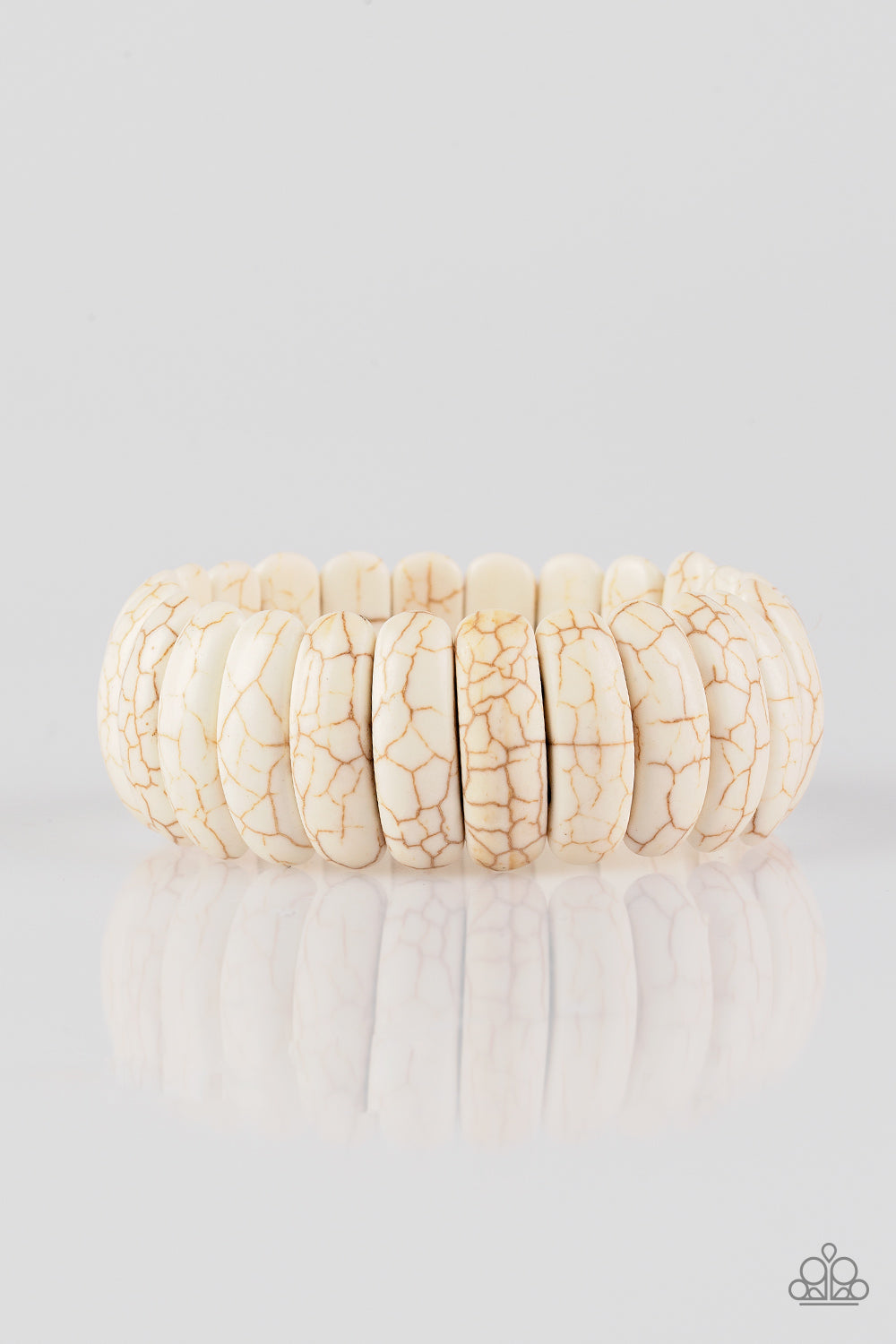 Peacefully Primal-White Bracelet