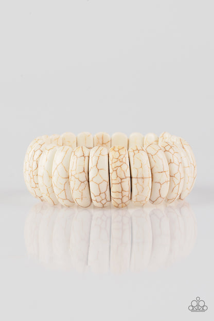 Peacefully Primal-White Bracelet