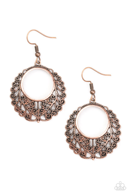 Grapevine Glamorous-Copper Earring