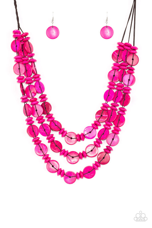 Barbados Bopper - Pink Necklace