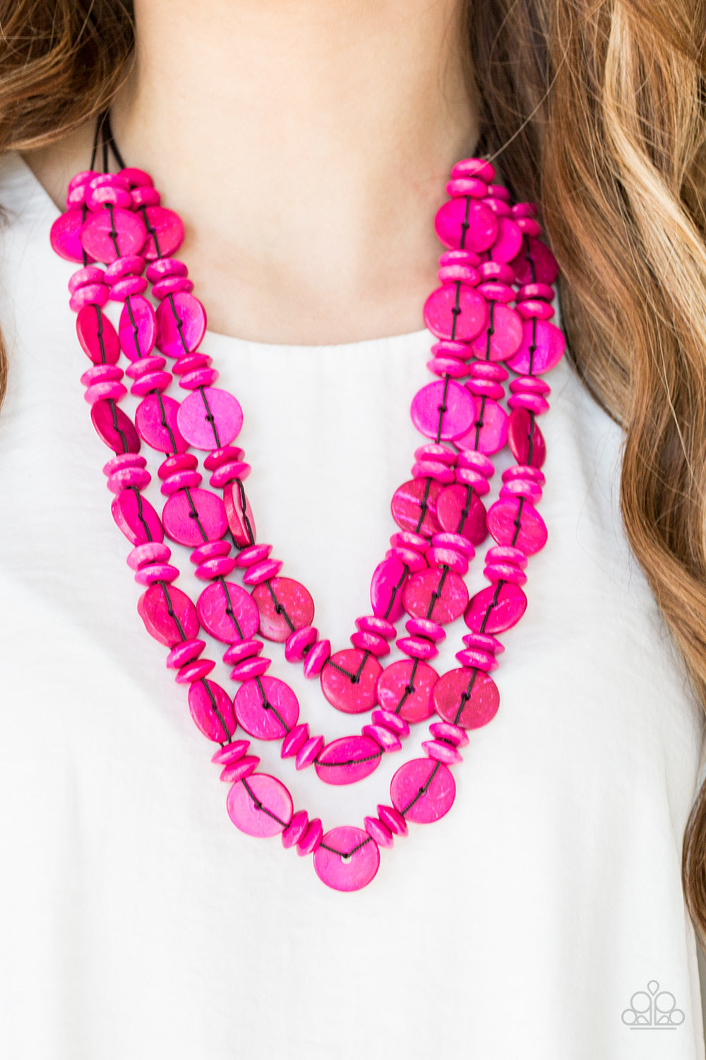 Barbados Bopper - Pink Necklace