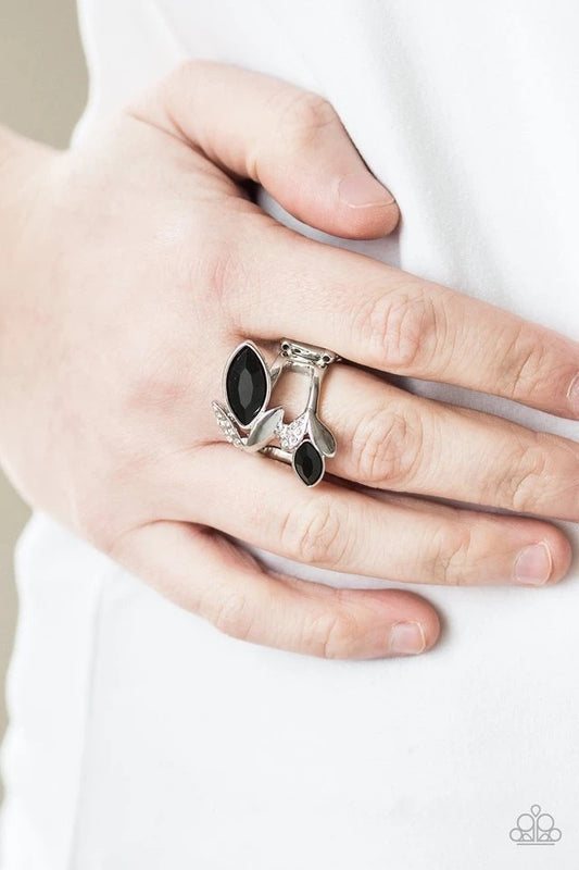 Flawless Foliage-Black Ring