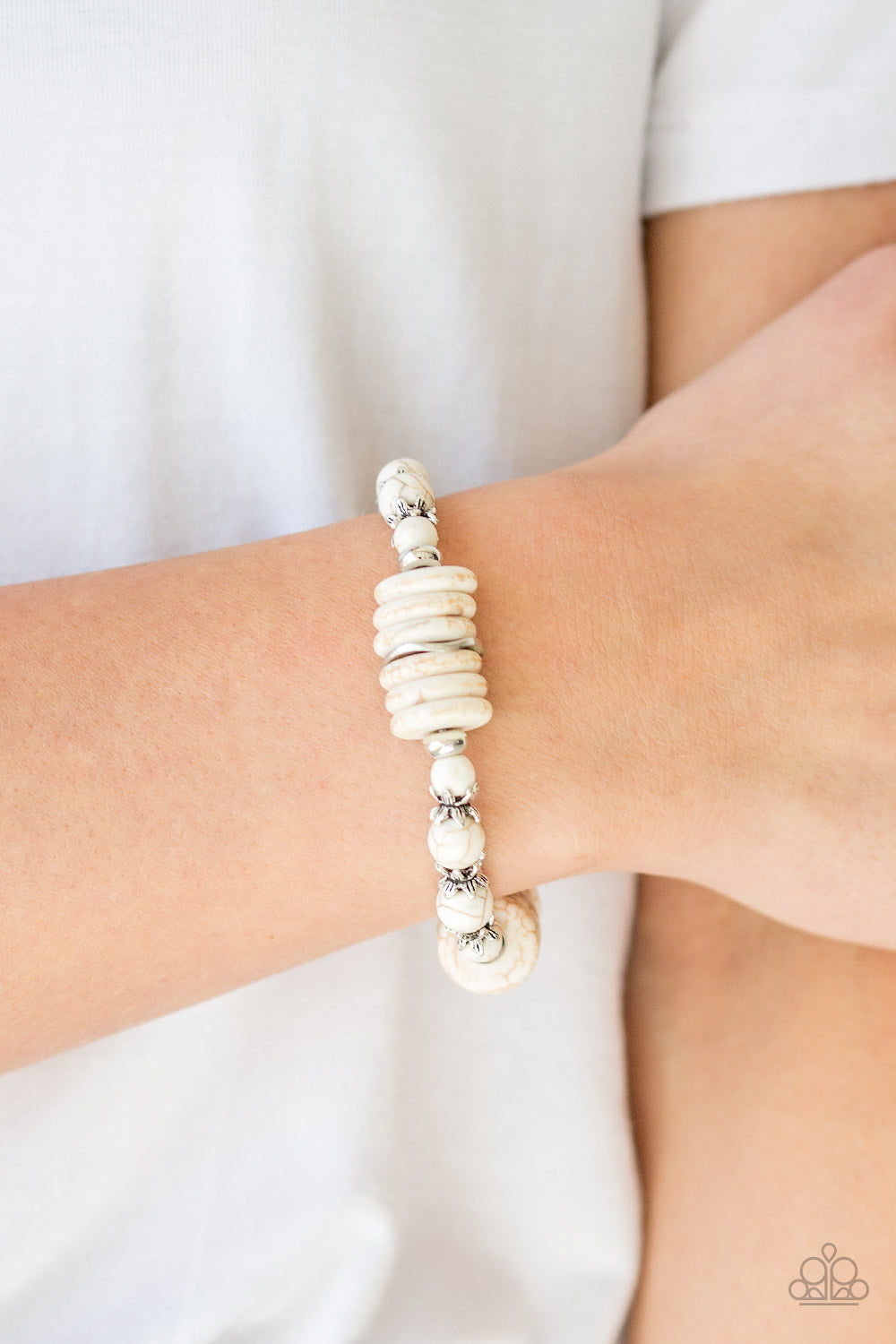 Sagebrush Serenade - White Bracelet