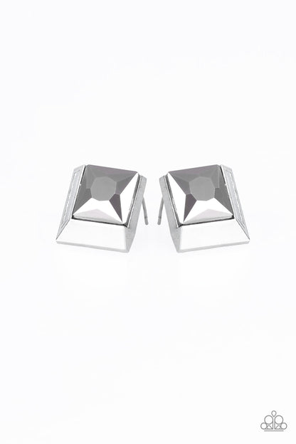 Stellar Square-Silver Post Earring