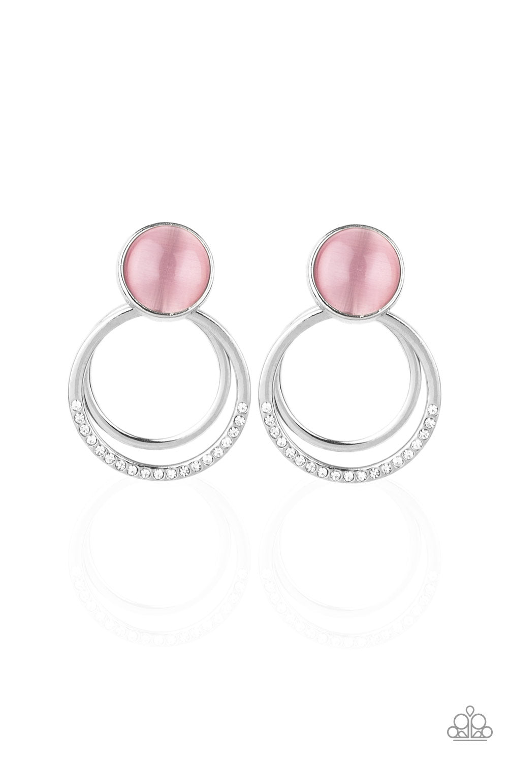Glow Roll-Pink Post Earring