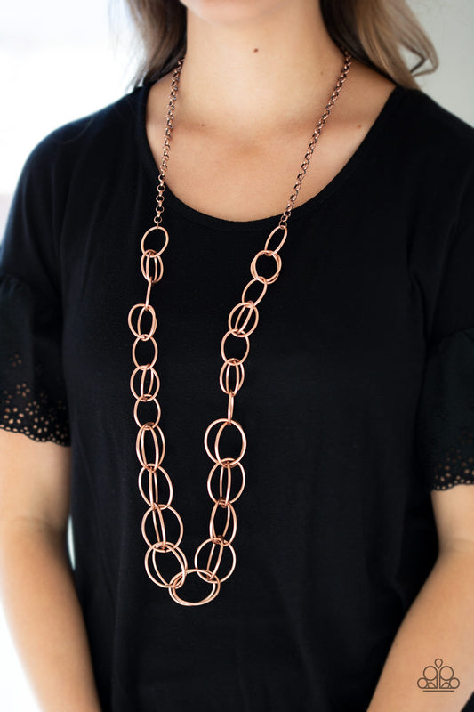 Elegantly Ensnared-Copper Necklace