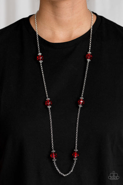 Season of Sparkle-Red Necklace