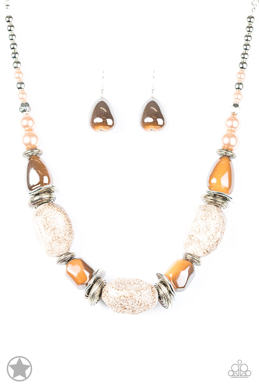 In Good Glazes-Peach Necklace