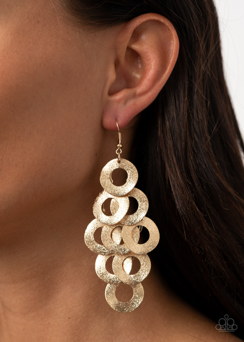 Scattered Shimmer-Gold Earring