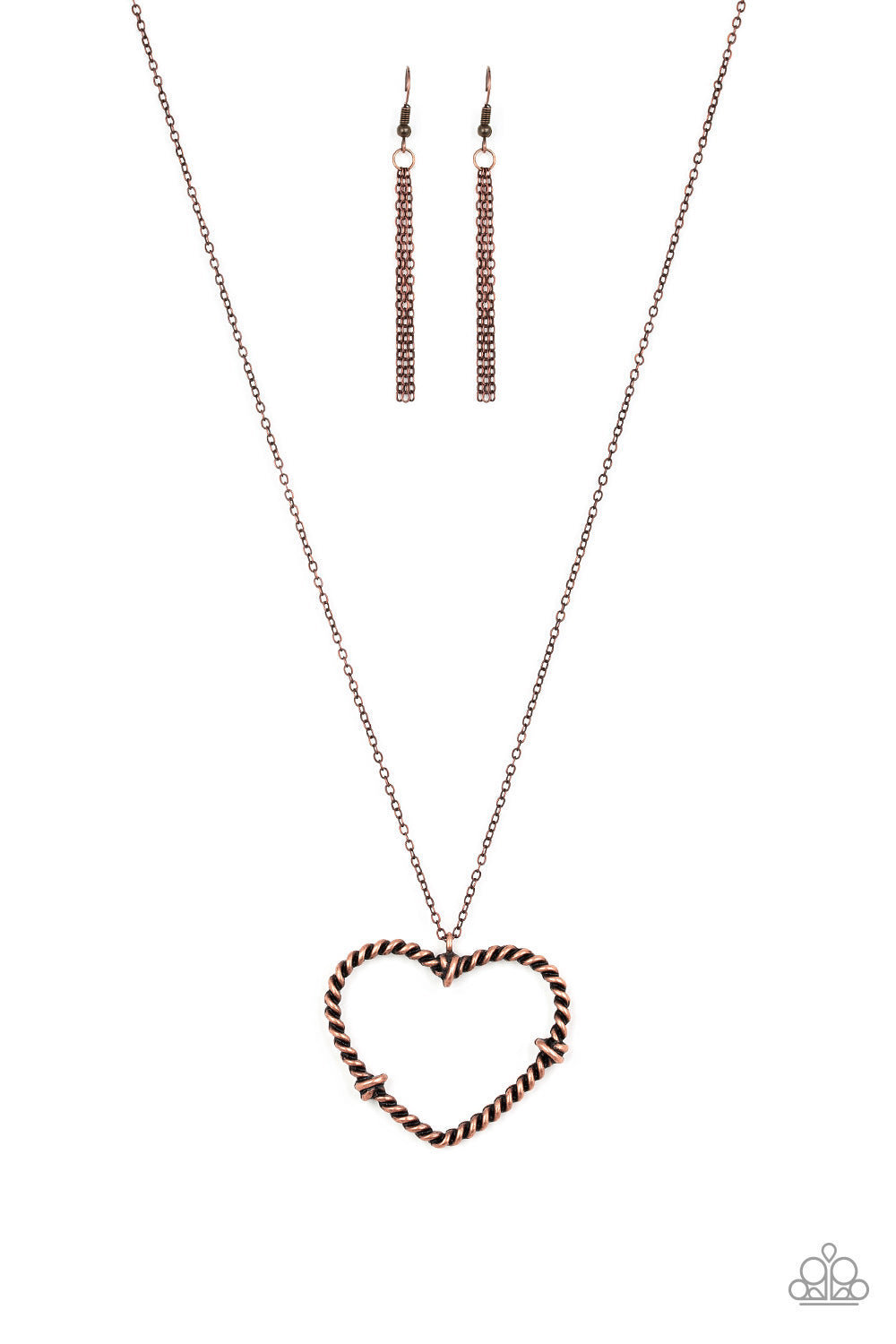 Straight From The Heart-Copper Necklace