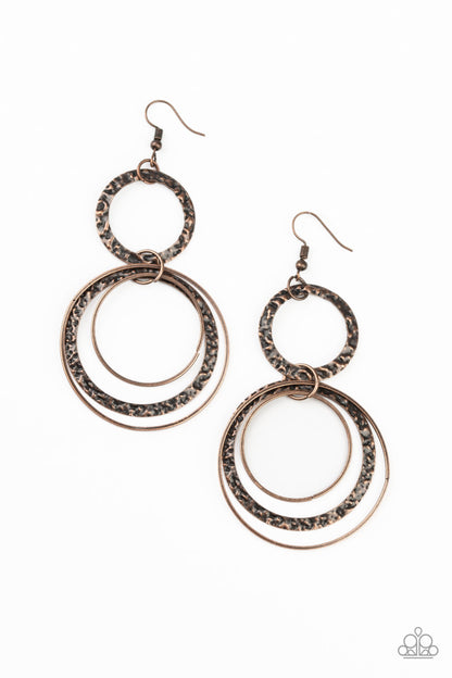 Eclipsed Edge-Copper Earring