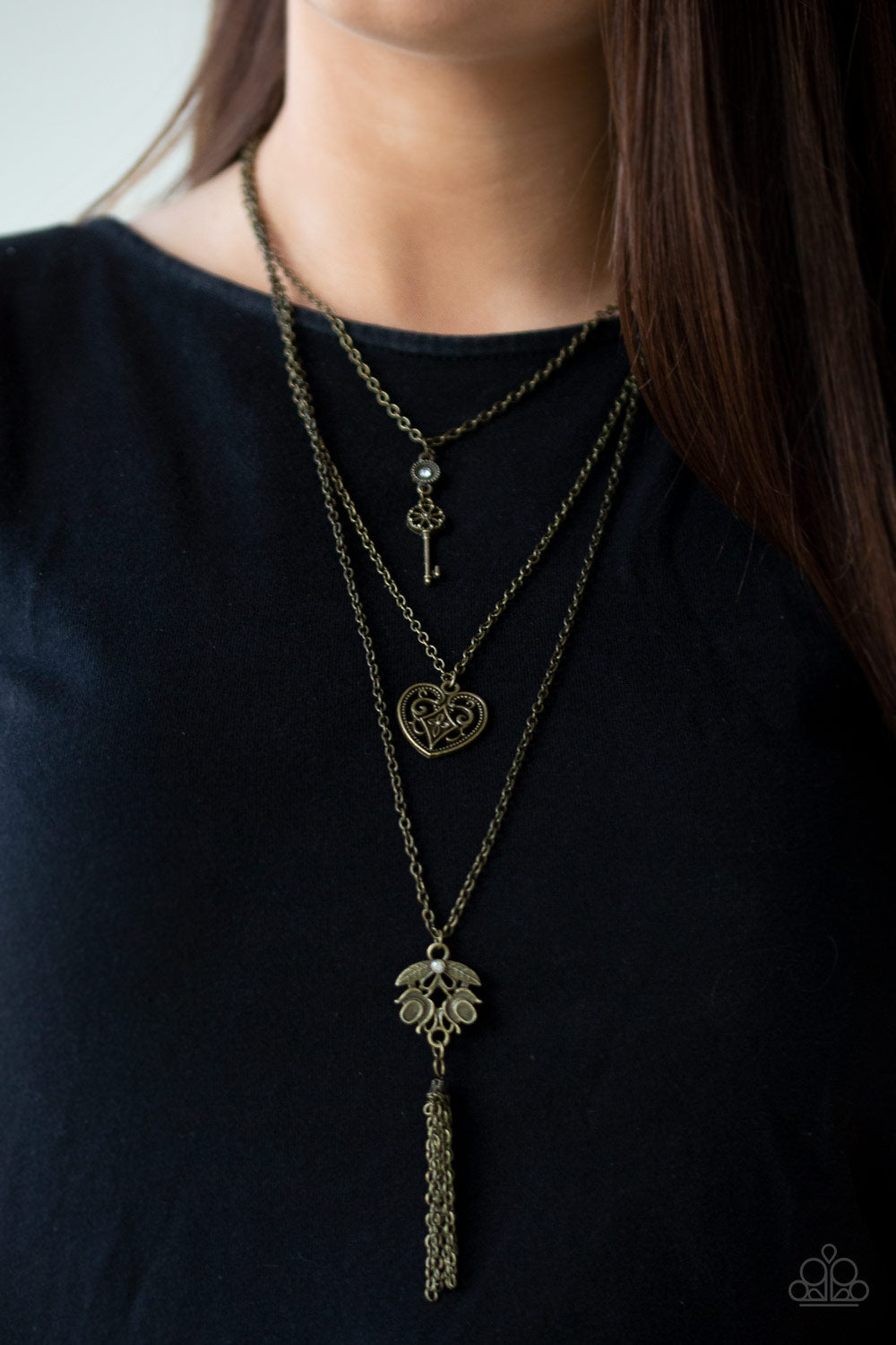 Love Opens All Doors-Brass Necklace