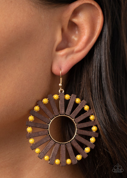 Solar Flare-Yellow Earring