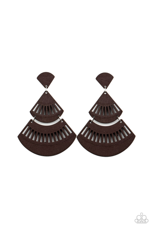 Oriental Oasis - Brown Earring