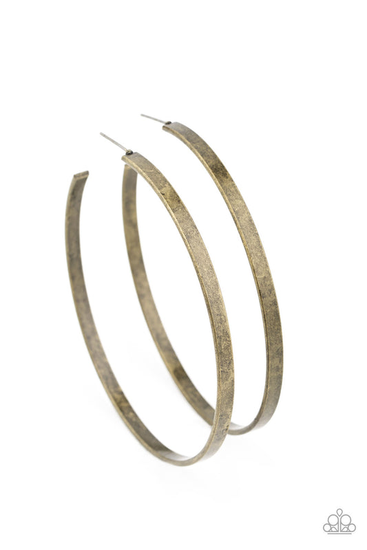 Lean Into The Curves - Brass Earring