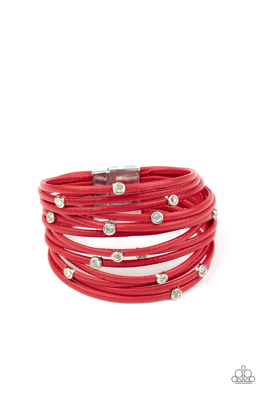 Fearlessly Layered - Red Bracelet