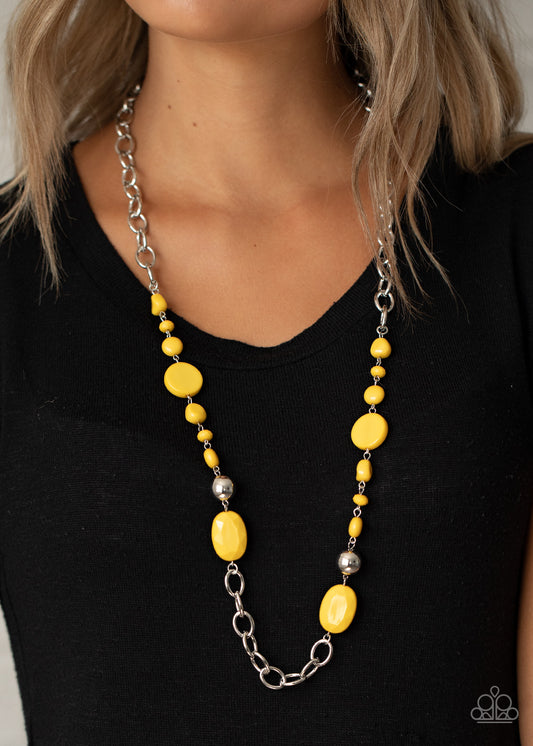 When I GLOW Up-Yellow Necklace